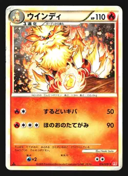 Arcanine 014/070 Holo Rare HeartGold Collection L1 2009 Pokemon Japanese HP - Image 1