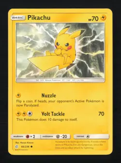 Pikachu 66/236 Common Cosmic Eclipse Pokemon MP - Image 1