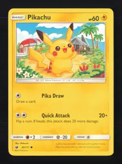 Pikachu 30/111 Common Crimson Invasion Pokemon MP - Image 1