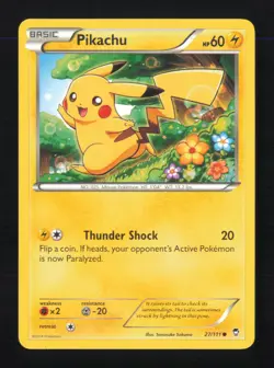 Pikachu 27/111 Common Furious Fists Pokemon MP - Image 1