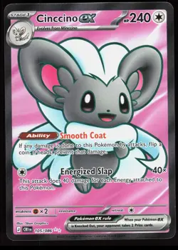 Chaos Rising Cinccino ex 105/086 Ultra Rare Pokemon NM/M - Image 1