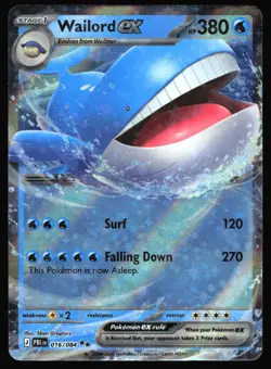 Wailord ex 016/084 (NM) - Pitch Black - Double Rare - Image 1