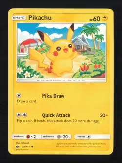 Pikachu 30/111 Common Crimson Invasion Pokemon MP - Image 1