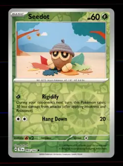 Seedot 003/162 Common Temporal Forces Pokemon Reverse Holo Near Mint - Image 1