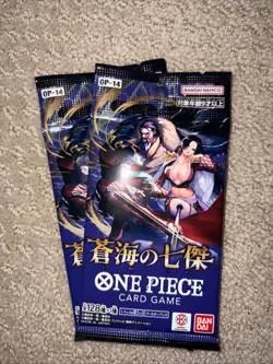 JAPANESE One Piece The Azure Sea’s Seven Booster Pack OP-14 (2x) LOT - Image 1