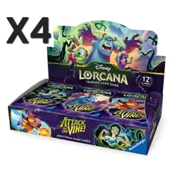 Disney TCG Lorcana - Attack of the Vine! Factory Sealed Booster Box Case of 4 - Image 1