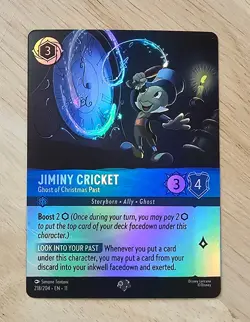 Pinocchio Disney Lorcana Card Jiminy Cricket Ghost of Christmas Past 218/204 NM - Image 1