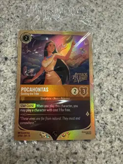 Disney Lorcana Pocahontas Guiding the Tribe Prerelease Promo Attack Of The Vine - Image 1