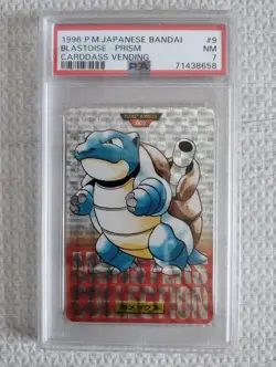 [PSA 7] Blastoise No. 009 1996 Bandai Carddass RED Prism Japanese Pokemon Card - Image 1