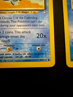 Pokemon Wooper Card Lot Neo Genesis Neo Discovery WOTC Vintage x2 - Image 5