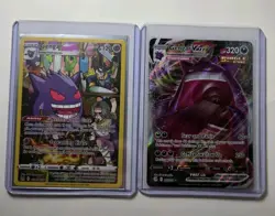 Pokemon Gengar Vmax & Gengar Trainer Gallery Full Art Cards. Read Description. - Image 1