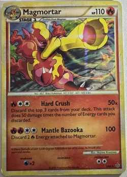 Magmortar 2/95 HGSS Unleashed Exclusive Cracked Ice Holo Rare Pokemon Card - Image 1