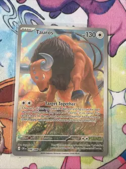 Tauros 096/086 Illustration Rare 2026 Pokemon Chaos Rising Full Art Card NM - Image 1