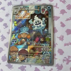 Vanillish (Snowflake Stamped) 190/182 Pokemon Card Paradox Rift Holiday Card - Image 1