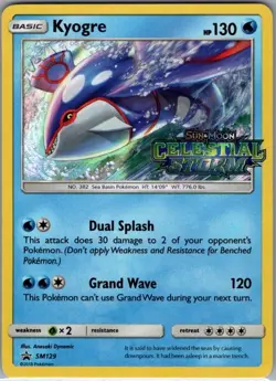 Kyogre - (Prerelease) SM129 Holo SM Promos - Pokemon Card - NM - Image 1