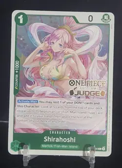 Shirahoshi Judge Pack Vol. 7 Foil Stamped One Piece Promo Card OP11-030 - Image 1