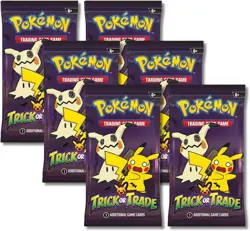 6 Pack Pokemon TCG Trick or Trade Booster Packs 2023 Halloween Card Bundle - Image 1