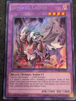 Yu-Gi-Oh Invoked Caliga FUEN-EN027 Secret Rare Card NM Condition 1st - Image 1