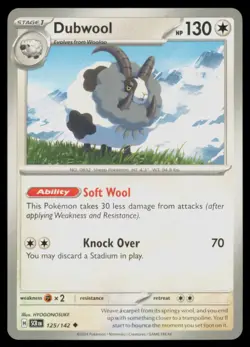 DUBWOOL 125/142 STELLAR CROWN POKEMON CARD NEAR MINT - Image 1