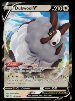 DUBWOOL V SWSH049 SWORD & SHIELD PROMO HOLO POKEMON CARD NEAR MINT - Image 1