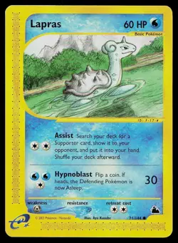 Pokemon Card Skyridge Lapras 71/144 Common - Image 1