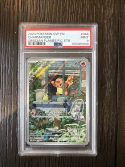 2023 Pokemon SVP EN Charmander Obsidian Flames PSA 9 Mint Card - Image 1