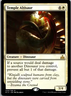 Temple Altisaur 28 Rare Rivals of Ixalan Magic: The Gathering Lightly Played - Image 1