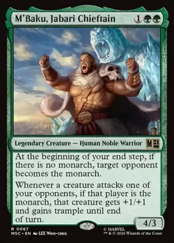 1x M'Baku, Jabari Chieftain NM Eng MTG - Marvel Super Heroes Commander - Image 1