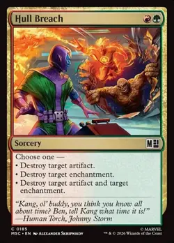 1x Hull Breach NM Eng MTG - Marvel Super Heroes Commander - Image 1