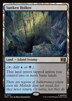 1x Sunken Hollow NM Eng MTG - Marvel Super Heroes Commander - Image 1