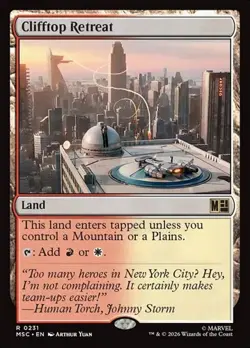 1x Clifftop Retreat NM Eng MTG - Marvel Super Heroes Commander - Image 1