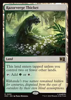 1x Razorverge Thicket NM Eng MTG - Marvel Super Heroes Commander - Image 1