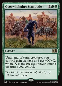 1x Overwhelming Stampede NM Eng MTG - Marvel Super Heroes Commander - Image 1