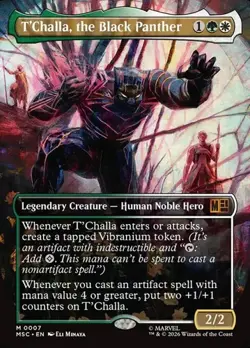 1x T'Challa, the Black Panther - Foil NM Eng MTG - Marvel Super Heroes Commander - Image 1