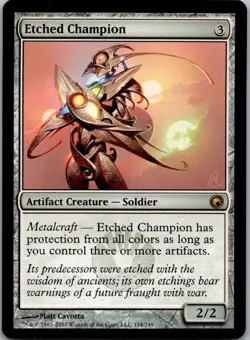 Etched Champion R Scars of Mirrodin 154 LP - Image 1
