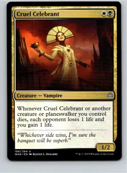 Magic the Gathering Cruel Celebrant War of the Spark MTG Free Shipping! - Image 1