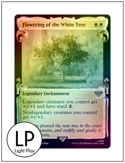 Flowering of the White Tree, Showcase Scroll Foil, LOTR, Magic MTG LP Light Play - Image 1