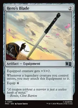 1x Hero's Blade NM Eng MTG - Marvel Super Heroes Commander - Image 1
