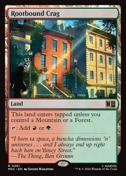 1x Rootbound Crag NM Eng MTG - Marvel Super Heroes Commander - Image 1