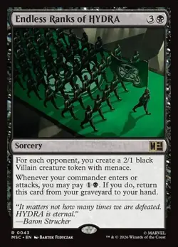 1x Endless Ranks of HYDRA NM Eng MTG - Marvel Super Heroes Commander - Image 1