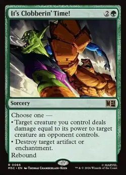 1x It's Clobberin' Time! NM Eng MTG - Marvel Super Heroes Commander - Image 1