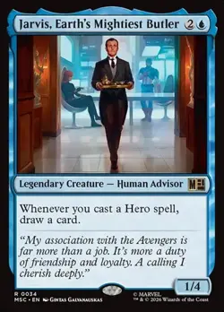 1x Jarvis, Earth's Mightiest Butler NM Eng MTG - Marvel Super Heroes Commander - Image 1