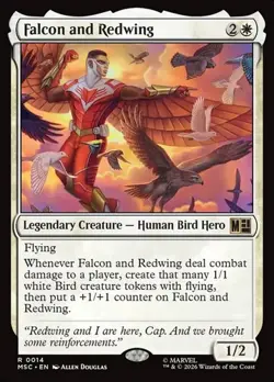 1x Falcon and Redwing NM Eng MTG - Marvel Super Heroes Commander - Image 1