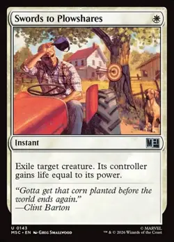 1x Swords to Plowshares NM Eng MTG - Marvel Super Heroes Commander - Image 1