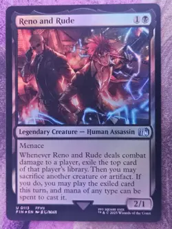 Reno and Rude 113 Uncommon FINAL FANTASY Magic: The Gathering Foil Near Mint - Image 1