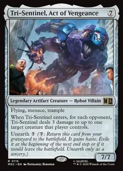 1x Tri-Sentinel, Act of Vengeance NM Eng MTG - Marvel Super Heroes Commander - Image 1