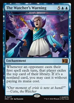 1x Mind's Dilation "The Watcher's War NM Eng MTG - Marvel Super Heroes Commander - Image 1