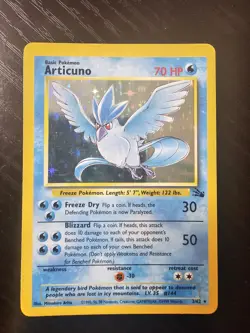 Vintage Pokemon Articuno Fossil Unlimited Holo Rare 1999 2/62 Lightly Played - Image 1