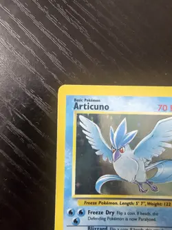 Vintage Pokemon Articuno Fossil Unlimited Holo Rare 1999 2/62 Lightly Played - Image 3