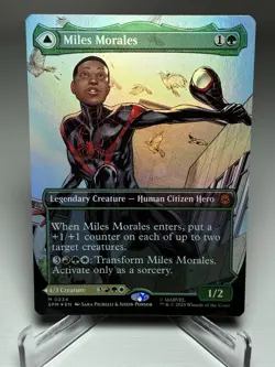 2025 MTG Miles Morales (0234) (Borderless) Marvel's Spider-Man Foil CHASE CARD! - Image 1